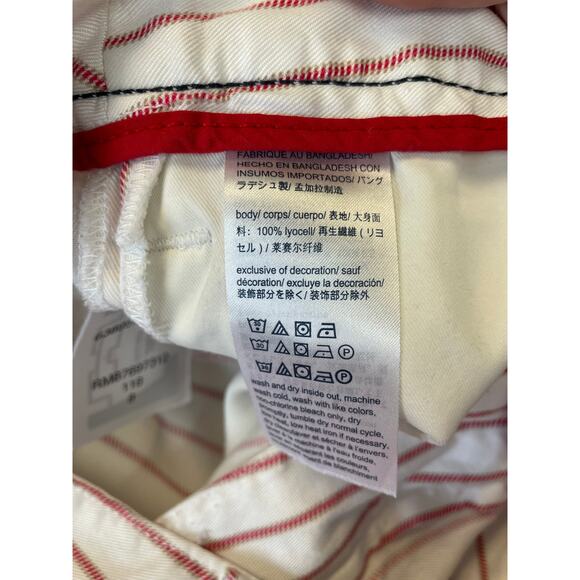 Tommy‎ Hilfiger White and Red Striped Shorts Size 8 - Picture 7 of 10